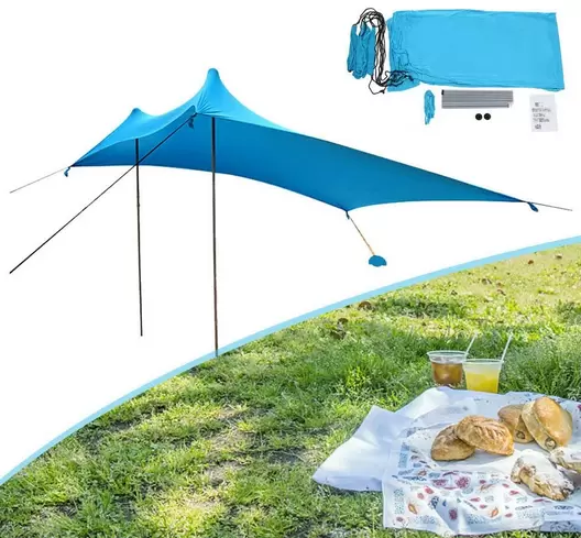 Beach Tent - UPF50+ Sun Protection - UV Protection - Waterproof - for Camping, Fishing, Garden or Picnics