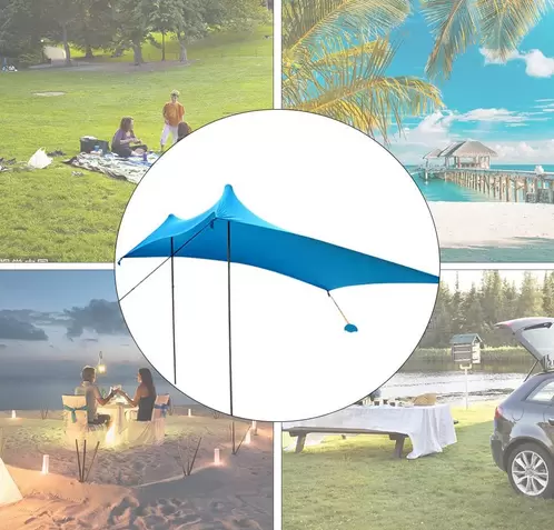 Beach Tent - UPF50+ Sun Protection - UV Protection - Waterproof - for Camping, Fishing, Garden or Picnics