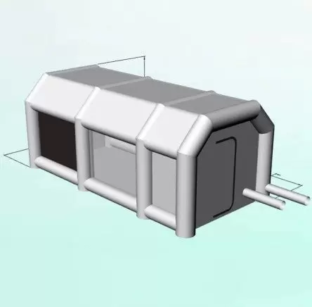 Inflatable car tent, spray paint booth with transparent window