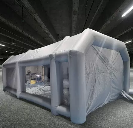 Inflatable car tent, spray paint booth with transparent window