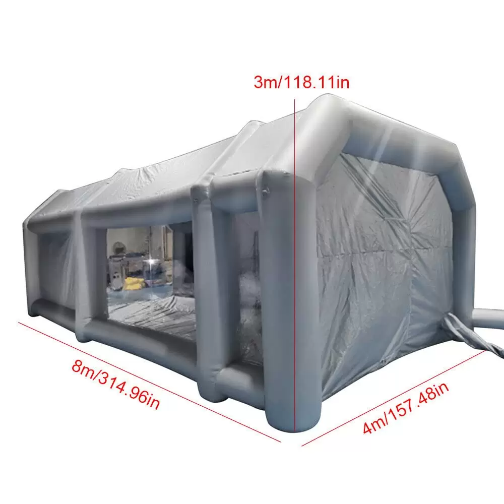 Inflatable car tent, spray paint booth with transparent window Inflatable car tent, spray paint booth with transparent window