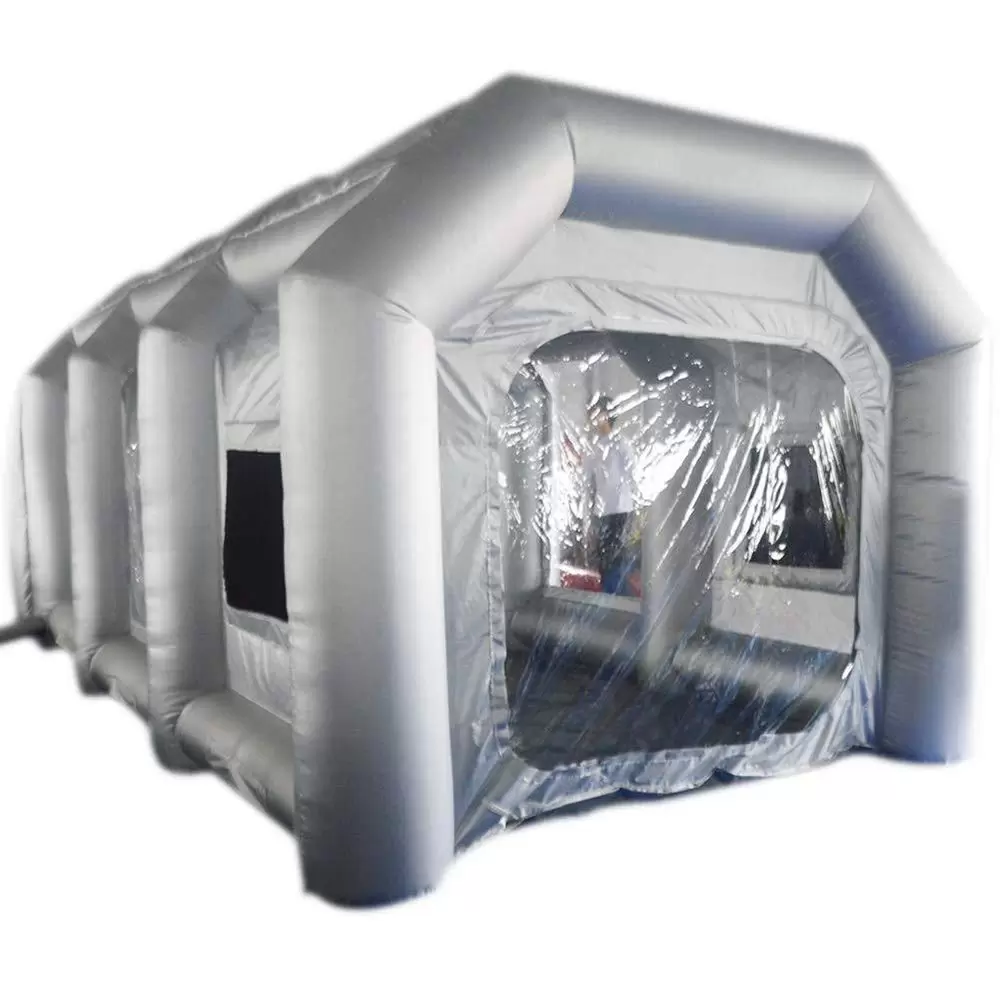 Portable Spray Booth 4x2.5x2.2m with Clear Window and Air Filtration PVC Oxford Fabric Tent 4*2.5*2.2m for Car Painting