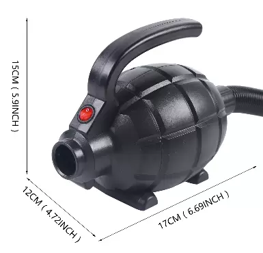 Pompe à air électrique 600 W - Pour bateau pneumatique - 1000 l/min - Rechargeable - Matelas gonflable 2,4 psi avec 4 buses pour tapis Tumbling Air Track