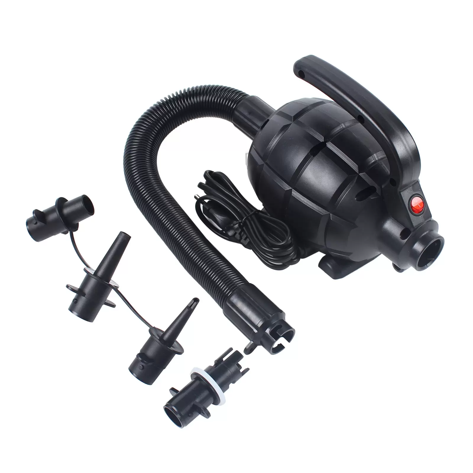 600 W electric air pump - For inflatable boats - 1000 l/min - 2.4 psi inflatable mattress with 4 nozzles for Tumbling Air Track mats 600 W electric air pump - For inflatable boats - 1000 l/min - 2.4 psi inflatable mattress with 4 nozzles for Tumbling Air Track mats