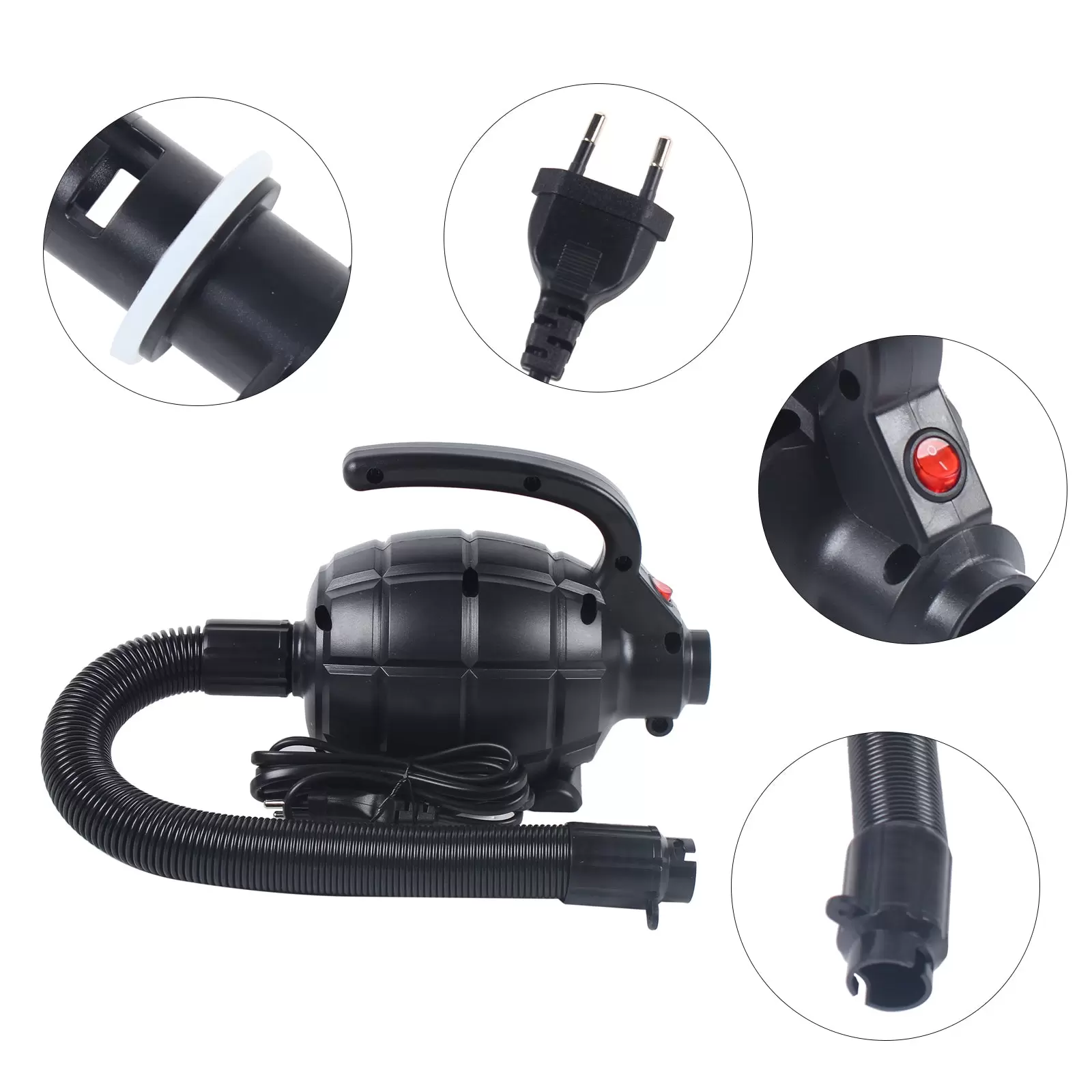 600 W electric air pump - For inflatable boats - 1000 l/min - 2.4 psi inflatable mattress with 4 nozzles for Tumbling Air Track mats 600 W electric air pump - For inflatable boats - 1000 l/min - 2.4 psi inflatable mattress with 4 nozzles for Tumbling Air Track mats