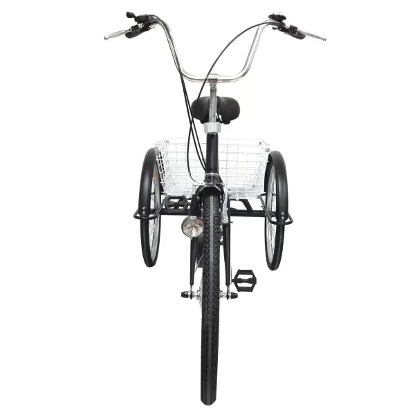 24" Adult Bike Tricycle 6 Speed 3 Wheel Tricycle for Adults and Seniors