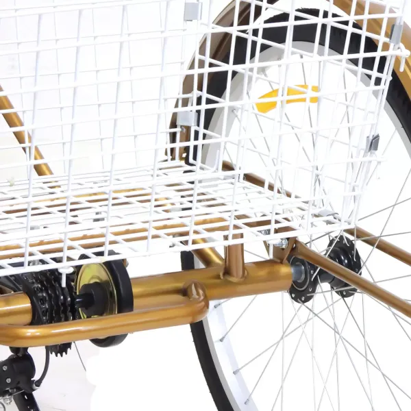 Adult Tricycle 24" Adult Tricycle - 3 Wheel Bicycle for Adults (Gold)