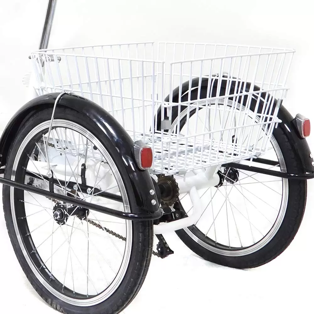 20 Inch 3 Wheels Tricycle Adult Tricycle Single Speed+Basket Bicycle White Bike Safe High-quality Tricycle Bike High-carbon Steel Bike 20 Inch 3 Wheels Tricycle Adult Tricycle Single Speed+Basket Bicycle White Bike Safe High-quality Tricycle Bike High-carbon Steel Bike