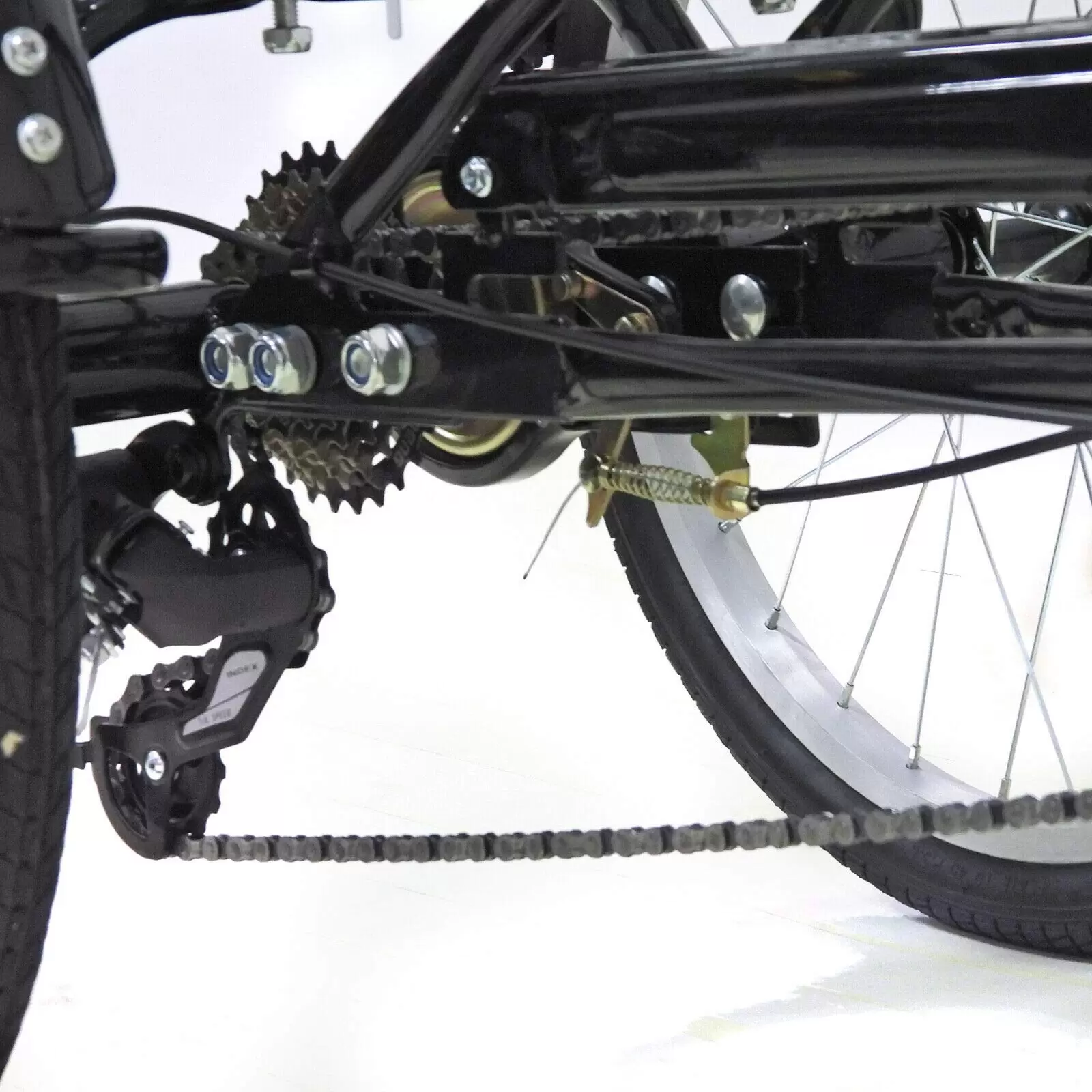 20" Adult Tricycle 8 Speed 3 Wheel Bike w/Basket Anti-skid and Wear-resistant Wheels High-quality High-carbon Steel with Anti-skid Pedals and Handle Black 20" Adult Tricycle 8 Speed 3 Wheel Bike w/Basket Anti-skid and Wear-resistant Wheels High-quality High-carbon Steel with Anti-skid Pedals and Handle Black