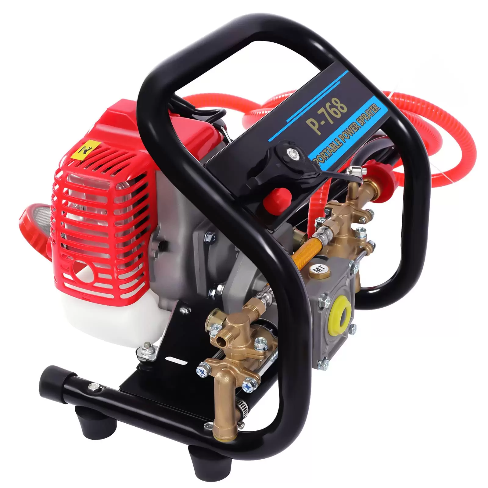 High Pressure Spraying Machine Airless Paint Sprayer Project Wall Painter 2-stroke 0.9 HP Engine with Fully Copper Pump Head Pressure Adjustment Valve