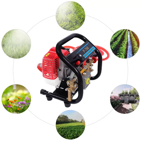 High Pressure Spraying Machine Airless Paint Sprayer Project Wall Painter 2-stroke 0.9 HP Engine with Fully Copper Pump Head Pressure Adjustment Valve