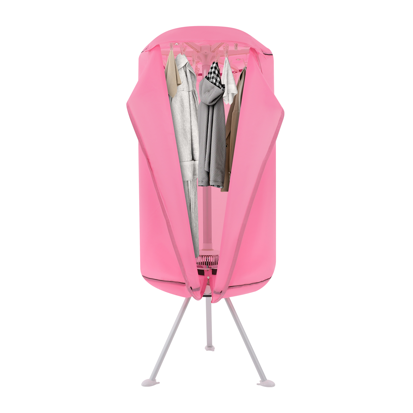 220V Portable Clothes Dryer, Clothes Dryer, 2 Tiers Clothes Dryer for Homes, Apartments - Pink