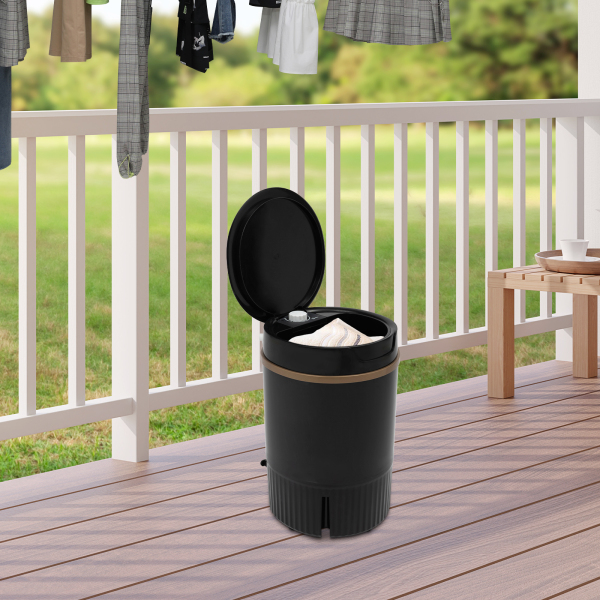 Portable Mini Washing Machine Washing Machine With Drip Basket Multi-function Washing Machine 12.2*11.81*18.5in Black