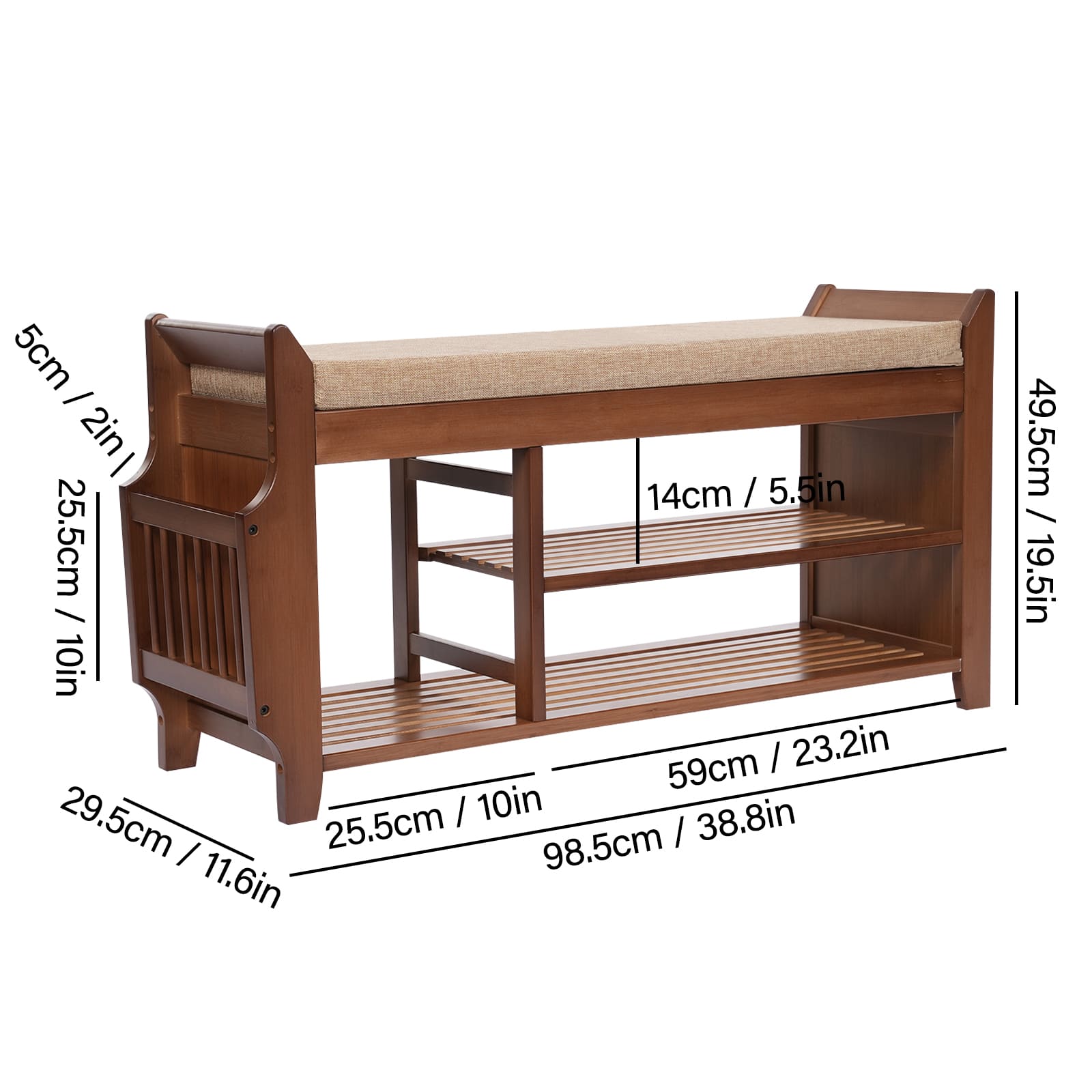 Shoe bench, shoe bench with padded seat, multifunctional shoe bench - 98.5*29.5*49.5cm, with storage compartment Shoe bench, shoe bench with padded seat, multifunctional shoe bench - 98.5*29.5*49.5cm, with storage compartment