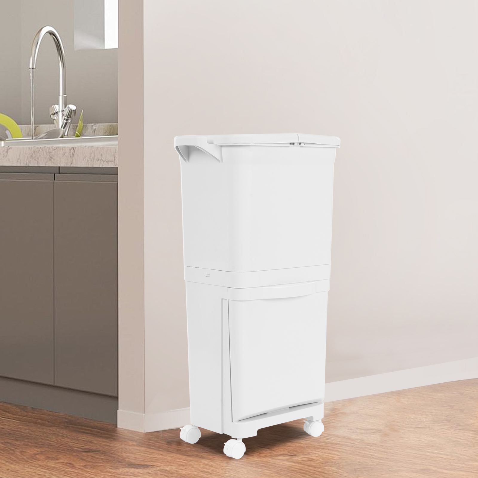 Kitchen Trash Can, Sorting Trash Bin, Vertical Trash Can