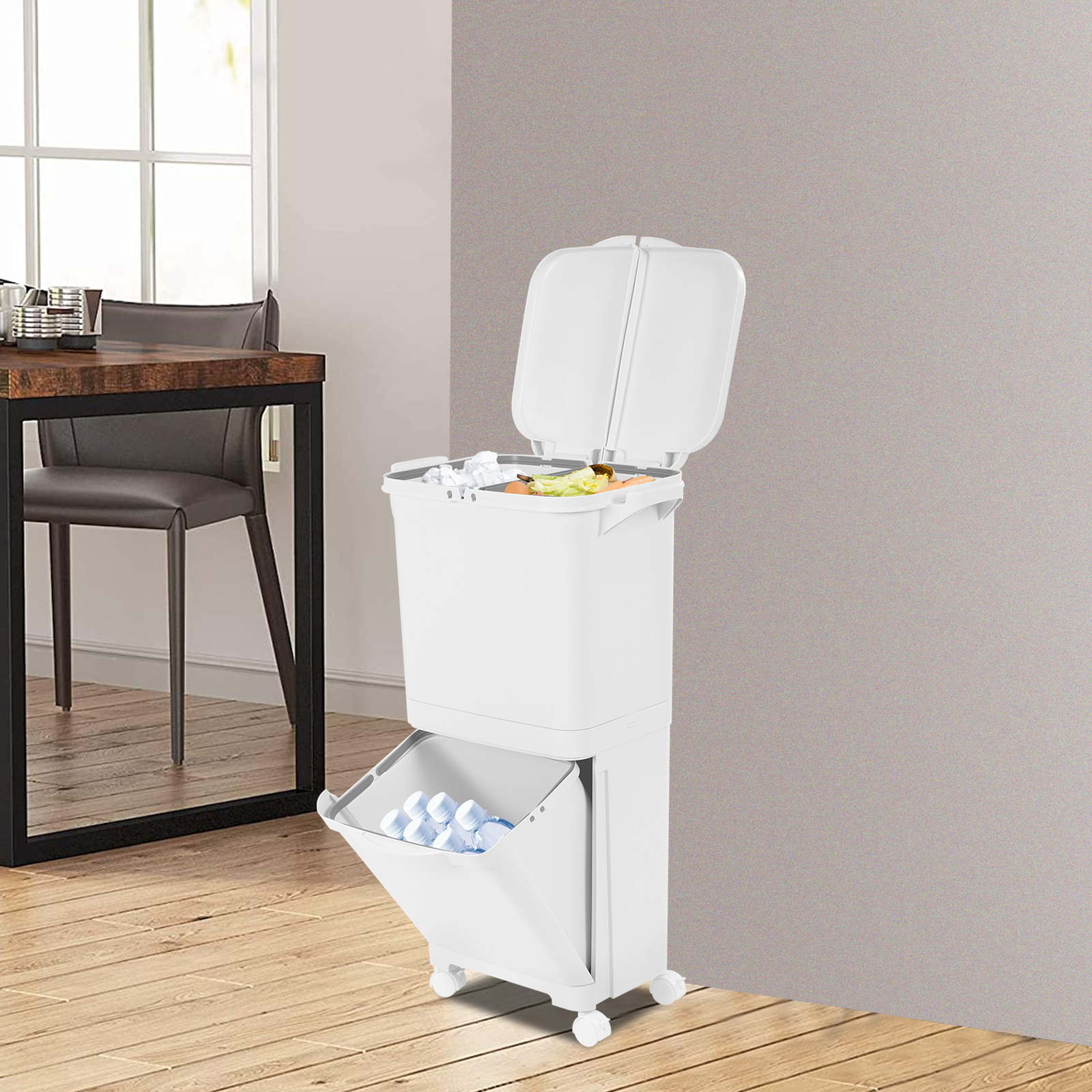 Kitchen Trash Can, Sorting Trash Bin, Vertical Trash Can Kitchen Trash Can, Sorting Trash Bin, Vertical Trash Can