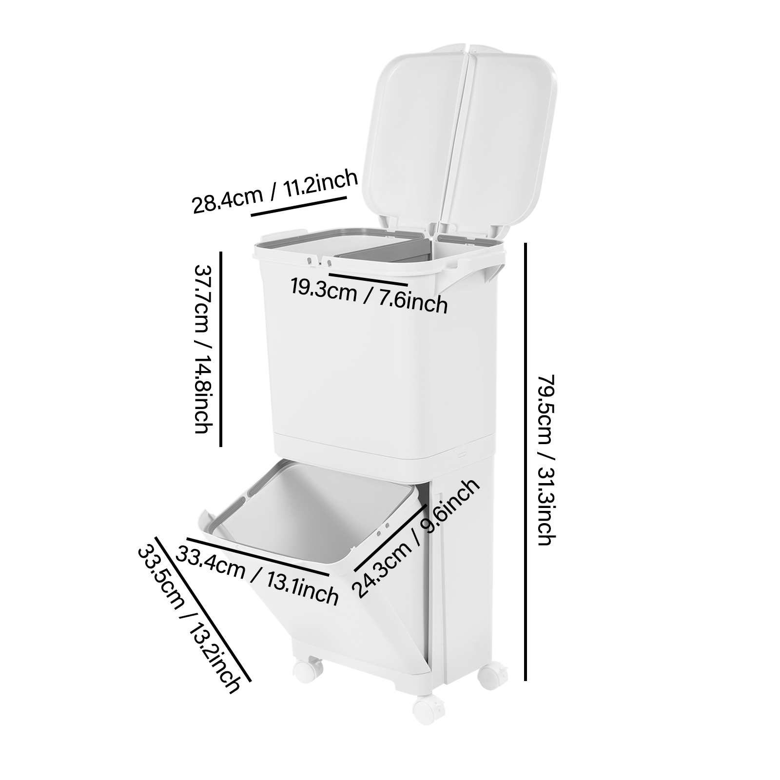 Kitchen Trash Can, Sorting Trash Bin, Vertical Trash Can Kitchen Trash Can, Sorting Trash Bin, Vertical Trash Can