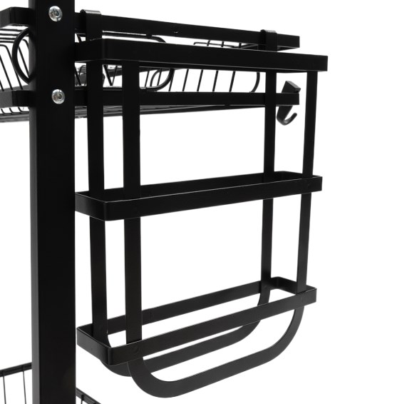 Over-sink dish drainer, 2-tier dish drainer, length 82 cm, black Over-sink dish drainer, 2-tier dish drainer, length 82 cm, black