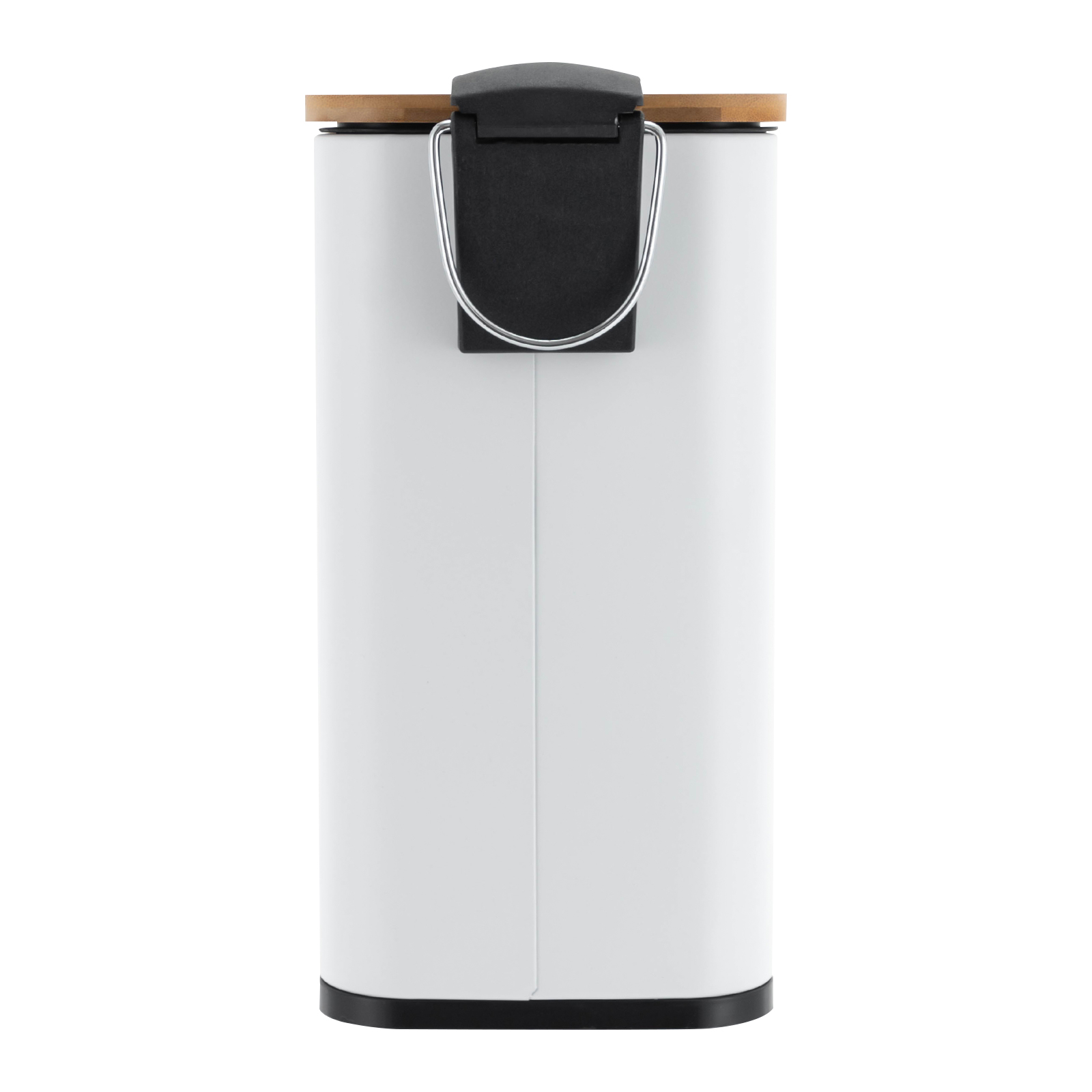 White Kitchen Trash Can with Lid, Close Lid Bathroom Trash Can, Garbage Can