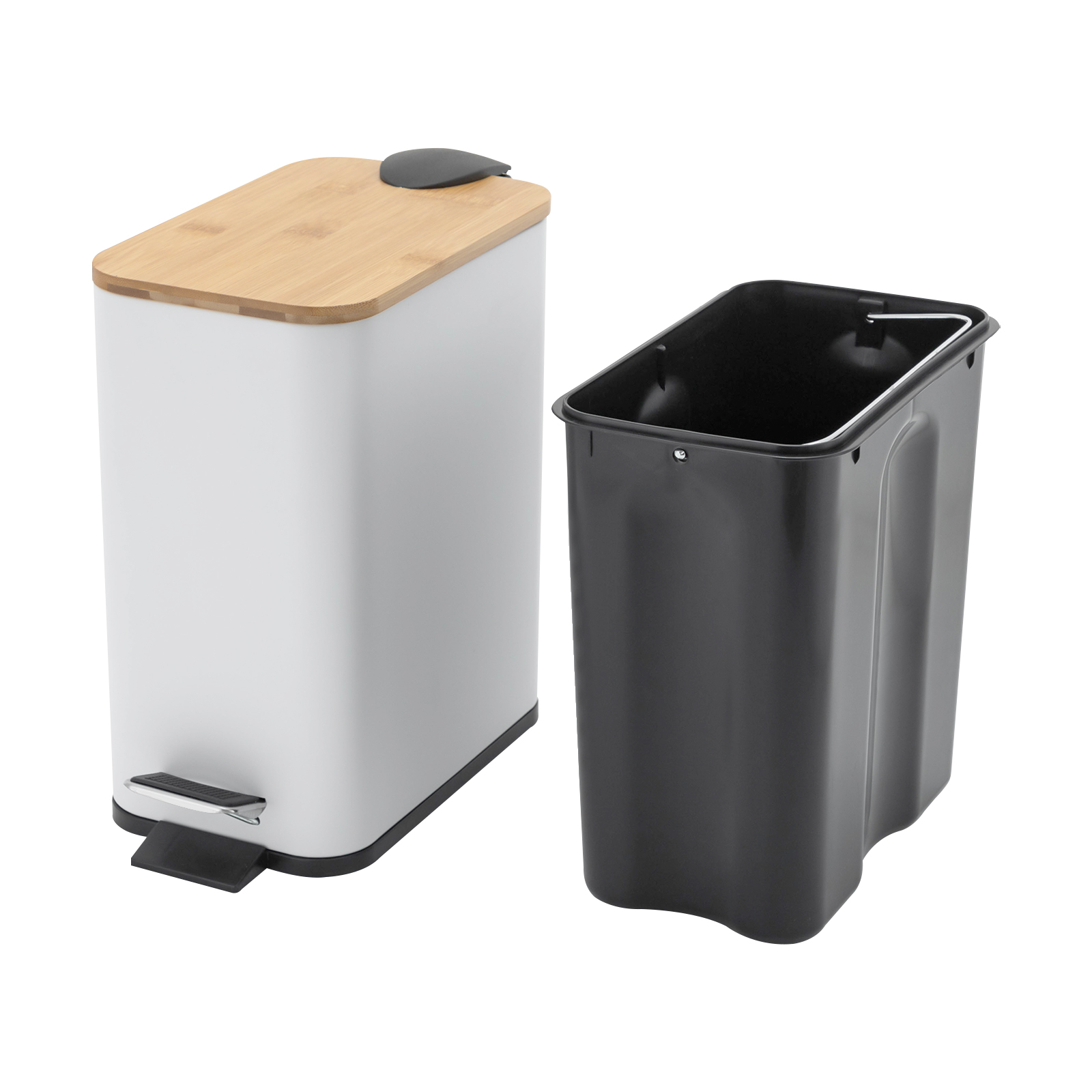 White Kitchen Trash Can with Lid, Close Lid Bathroom Trash Can, Garbage Can White Kitchen Trash Can with Lid, Close Lid Bathroom Trash Can, Garbage Can