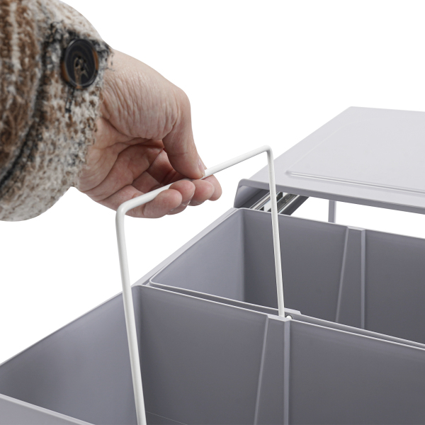 Kitchen Waste Bin, 40L Pullout Recycling Garbage Trash Can, Sliding Kitchen Recycle Waste Bin