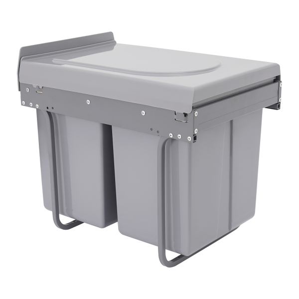 Kitchen Waste Bin, 40L Pullout Recycling Garbage Trash Can, Sliding Kitchen Recycle Waste Bin