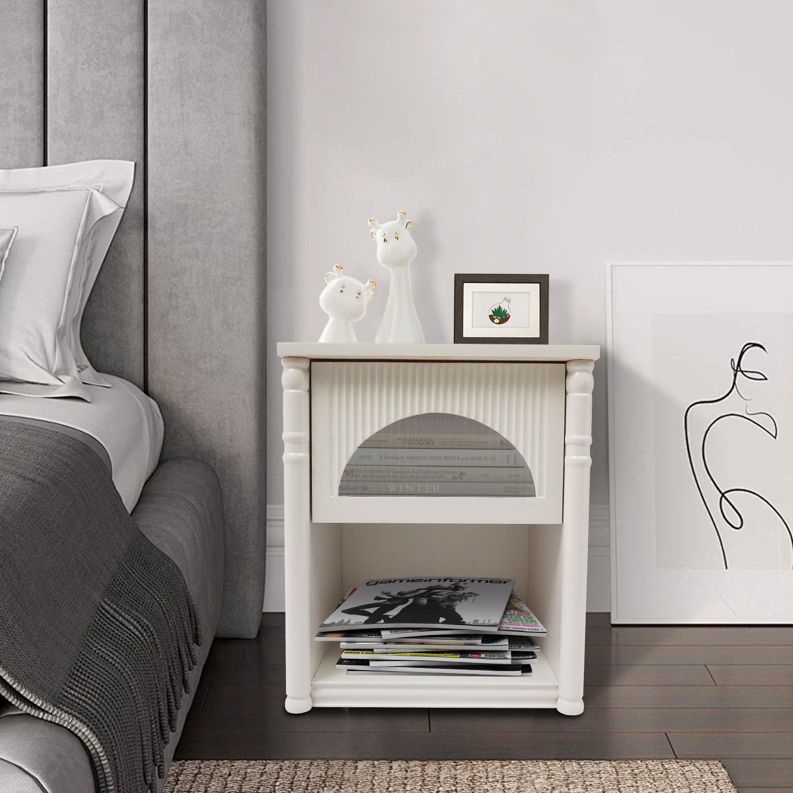 Bedside Cabinet, Two-tier Bedside Cabinet