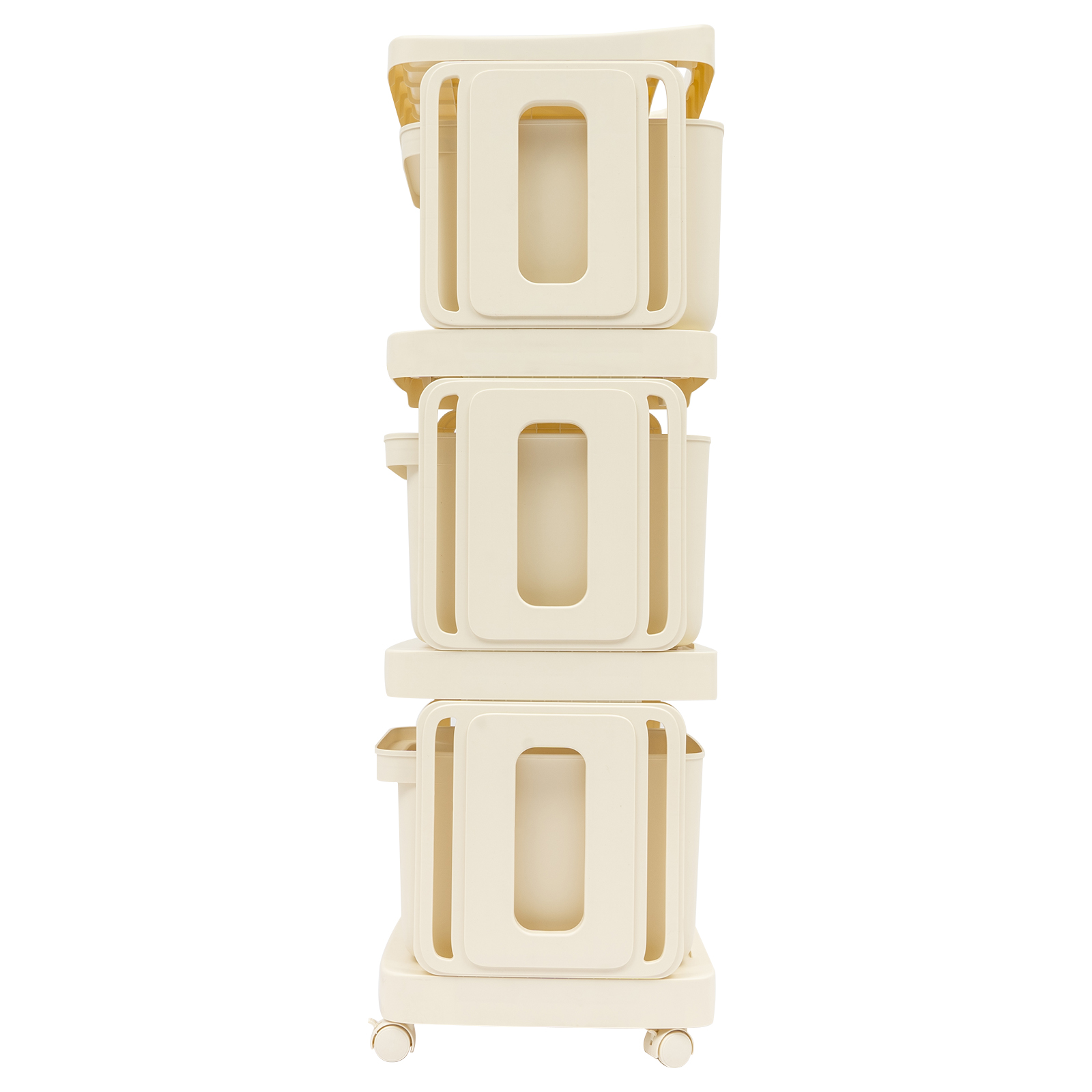 Office Trolley, Rolling Storage Cart, Plastic Rolling Storage Cart, 38*32*117cm, Cream White Office Trolley, Rolling Storage Cart, Plastic Rolling Storage Cart, 38*32*117cm, Cream White