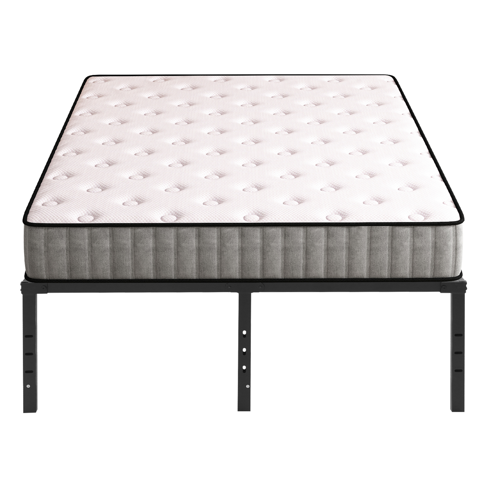 Platform Bed Frame, High Bed Frame, High Platform Bed Frame for Bedrooms, Guest Rooms, Dormitories - FULL Double Folding Model