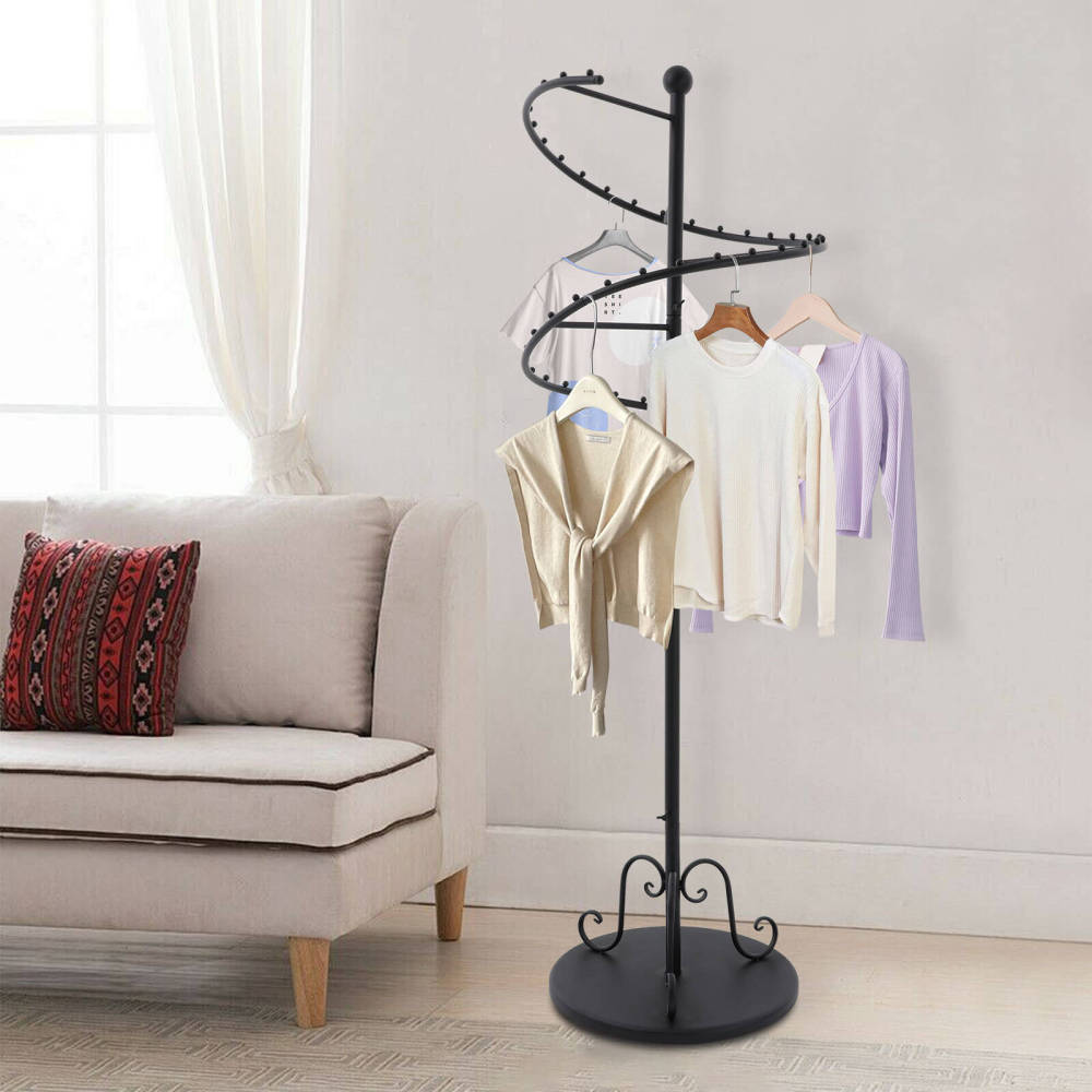 Rotating Garment Rack Spiral Rotating Clothing Rack, Heavy Duty Garment Rack, Sturdy ...