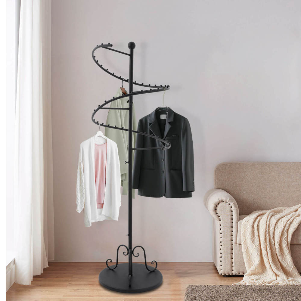 Garment Rack Rotating Conveyor Storage Spiral Rotating Clothing Rack, Heavy Duty Garment Rack, Sturdy ...