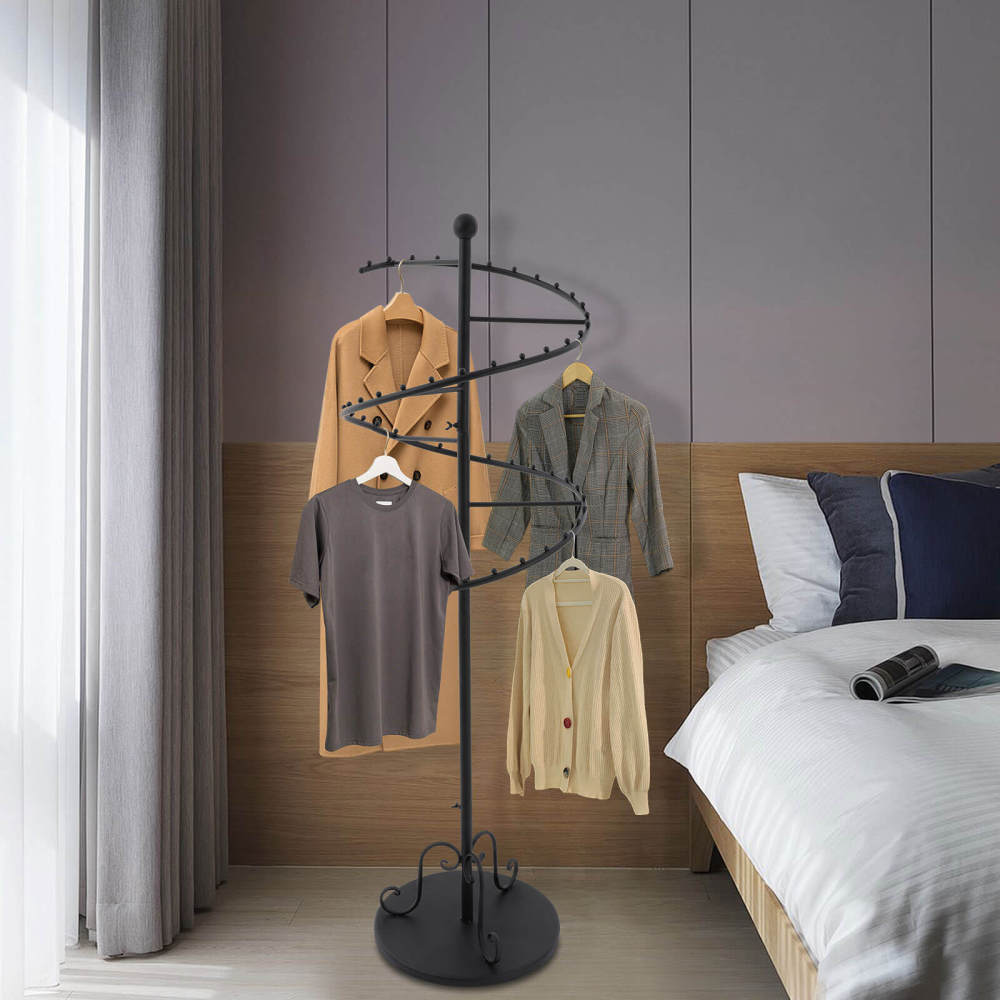 Rotating Garment Rack Spiral Rotating Clothing Rack, Heavy Duty Garment Rack, Sturdy ...