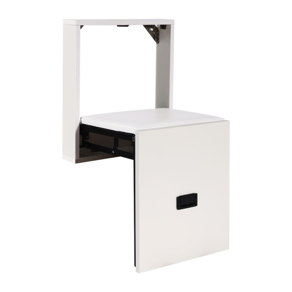 Foldable Wall Stool, Shoe Changing Stool, Ultra Thin Folding Chair - White Foldable Wall Stool, Shoe Changing Stool, Ultra Thin Folding Chair - White