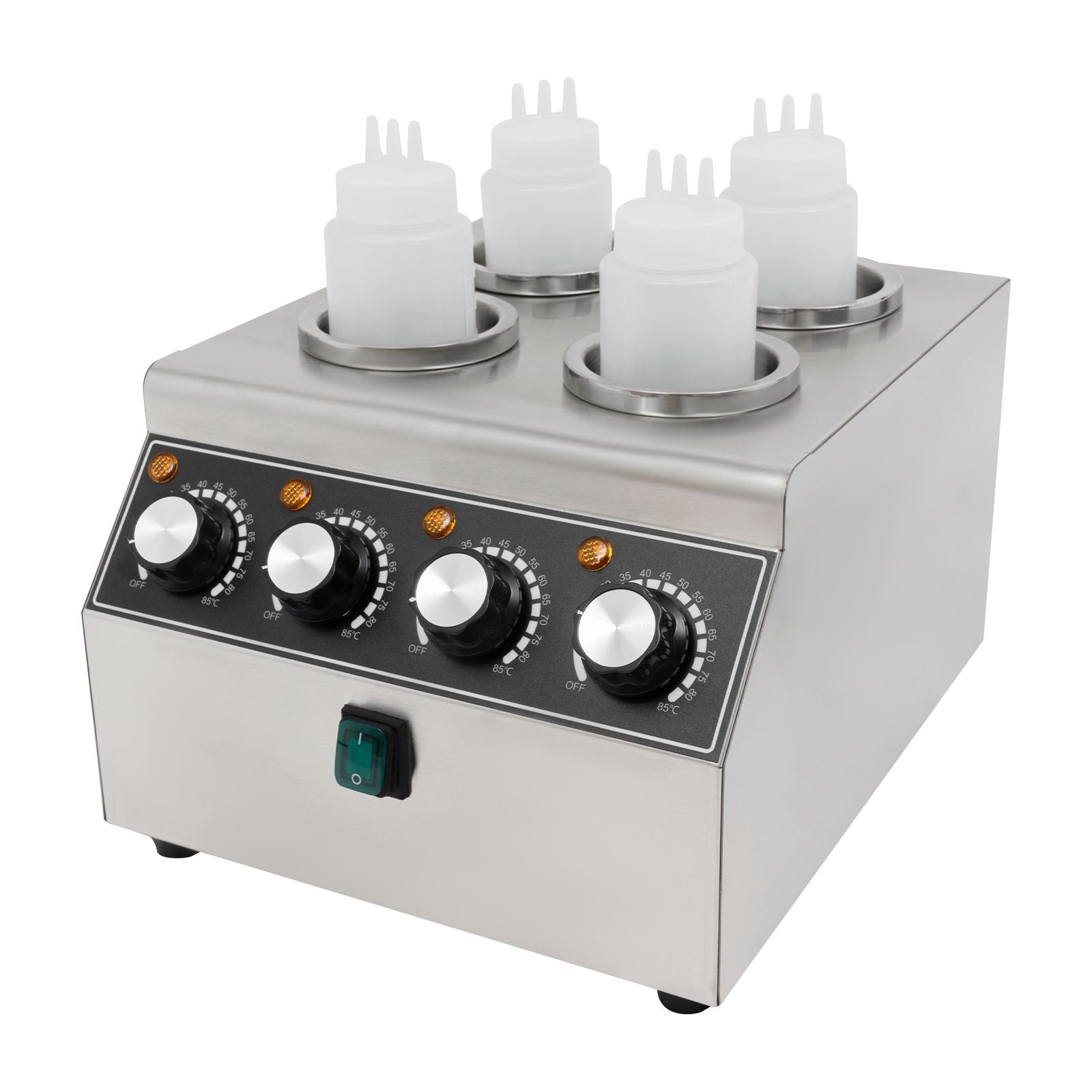 Electric sauce warmer, stainless steel sauce warmer, sauce warmer with squeeze bottle