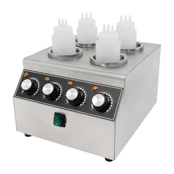 Electric sauce warmer, stainless steel sauce warmer, sauce warmer with squeeze bottle