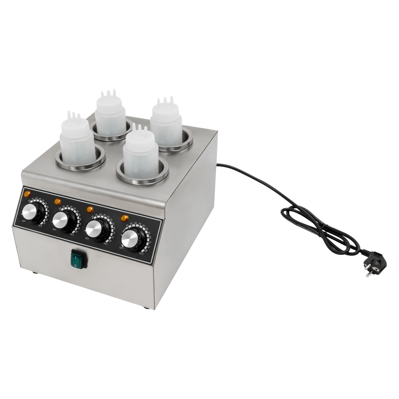 Electric sauce warmer, stainless steel sauce warmer, sauce warmer with squeeze bottle Electric sauce warmer, stainless steel sauce warmer, sauce warmer with squeeze bottle