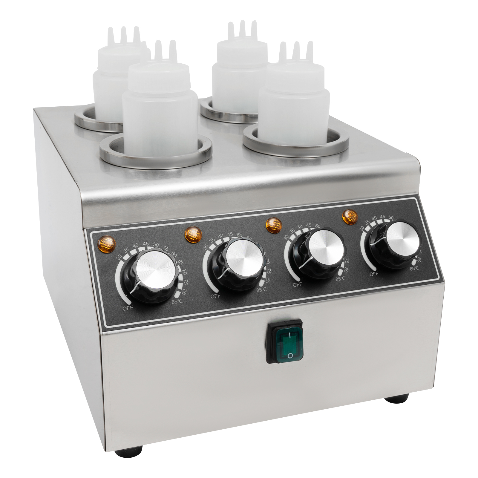 Electric sauce warmer, stainless steel sauce warmer, sauce warmer with squeeze bottle Electric sauce warmer, stainless steel sauce warmer, sauce warmer with squeeze bottle