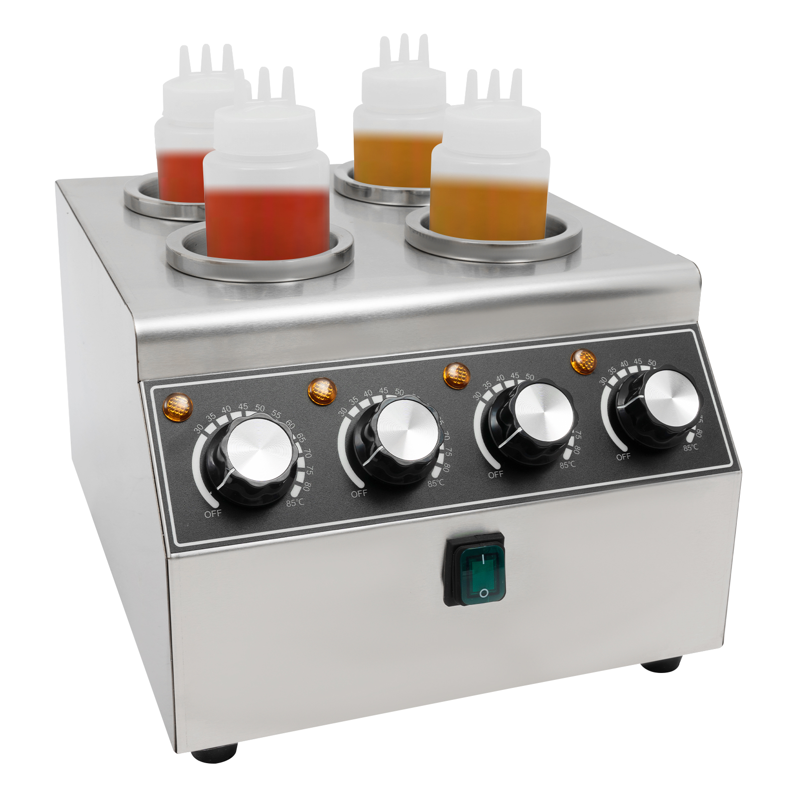 Electric sauce warmer, stainless steel sauce warmer, sauce warmer with squeeze bottle Electric sauce warmer, stainless steel sauce warmer, sauce warmer with squeeze bottle