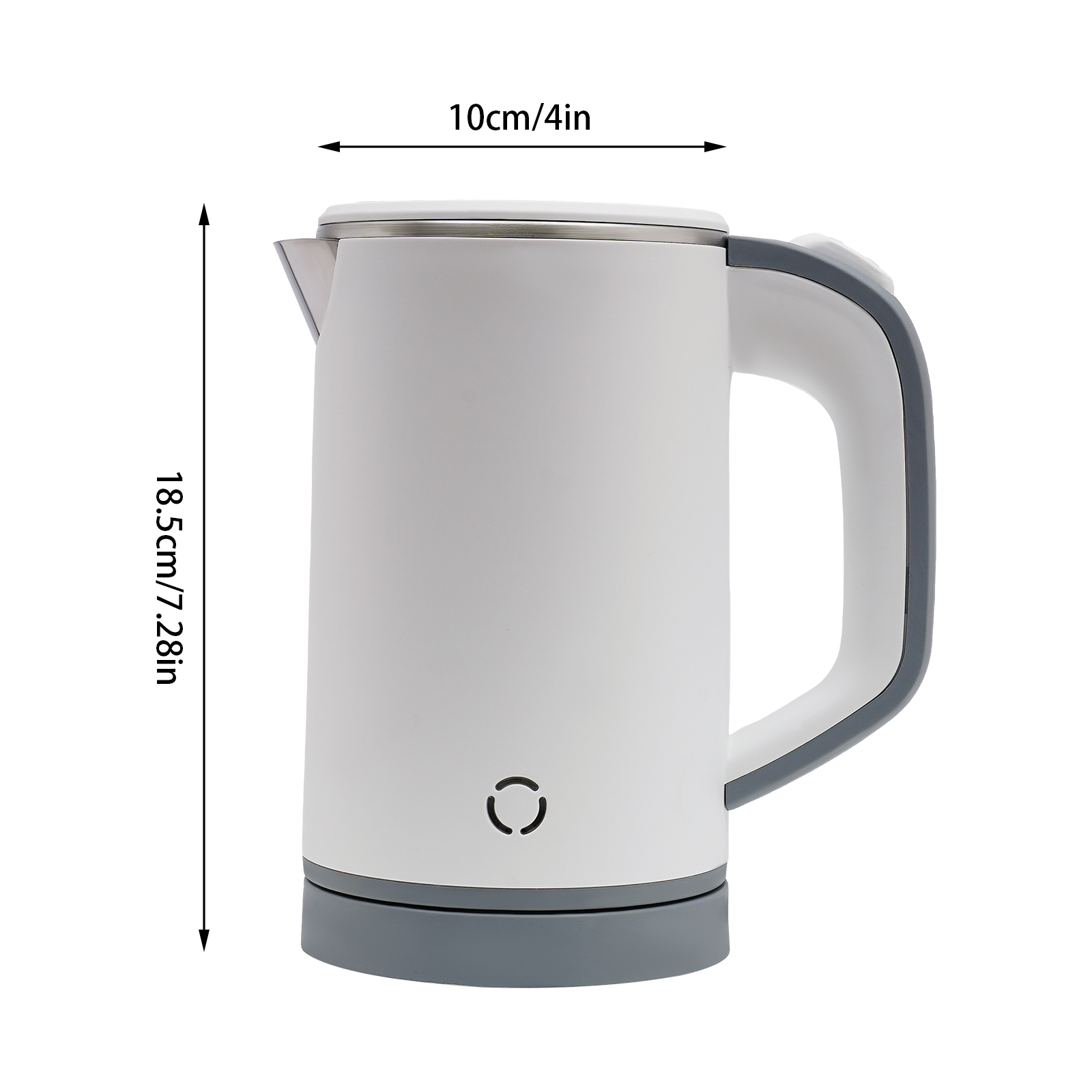 800ML Travel Kettle, Portable Kettle Mini Kettle, Stainless Steel Travel Kettle (White)