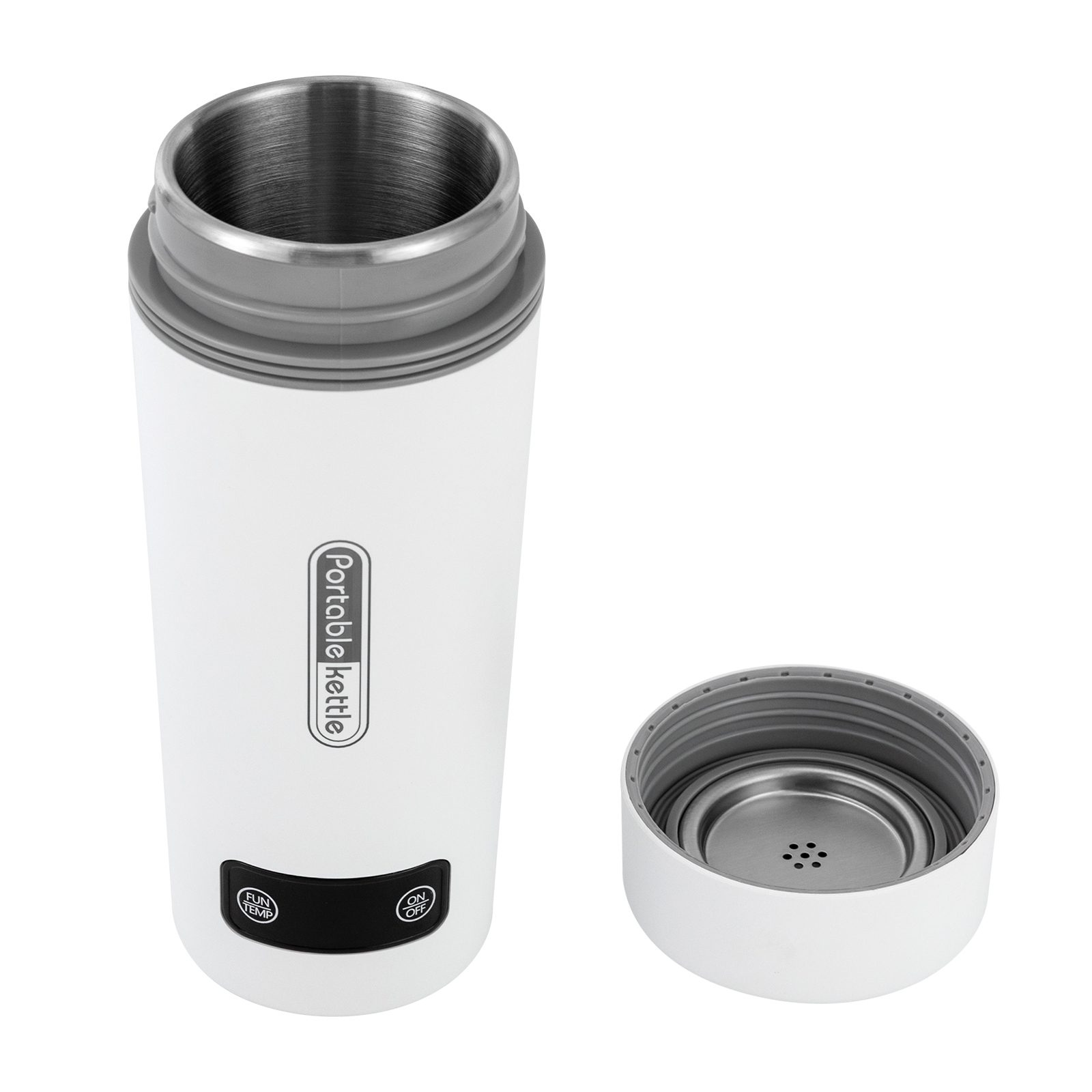Adjustable temperature ,Stainless steel kettle with automatic shut-off and boil-dry protection , White Adjustable temperature ,Stainless steel kettle with automatic shut-off and boil-dry protection , White