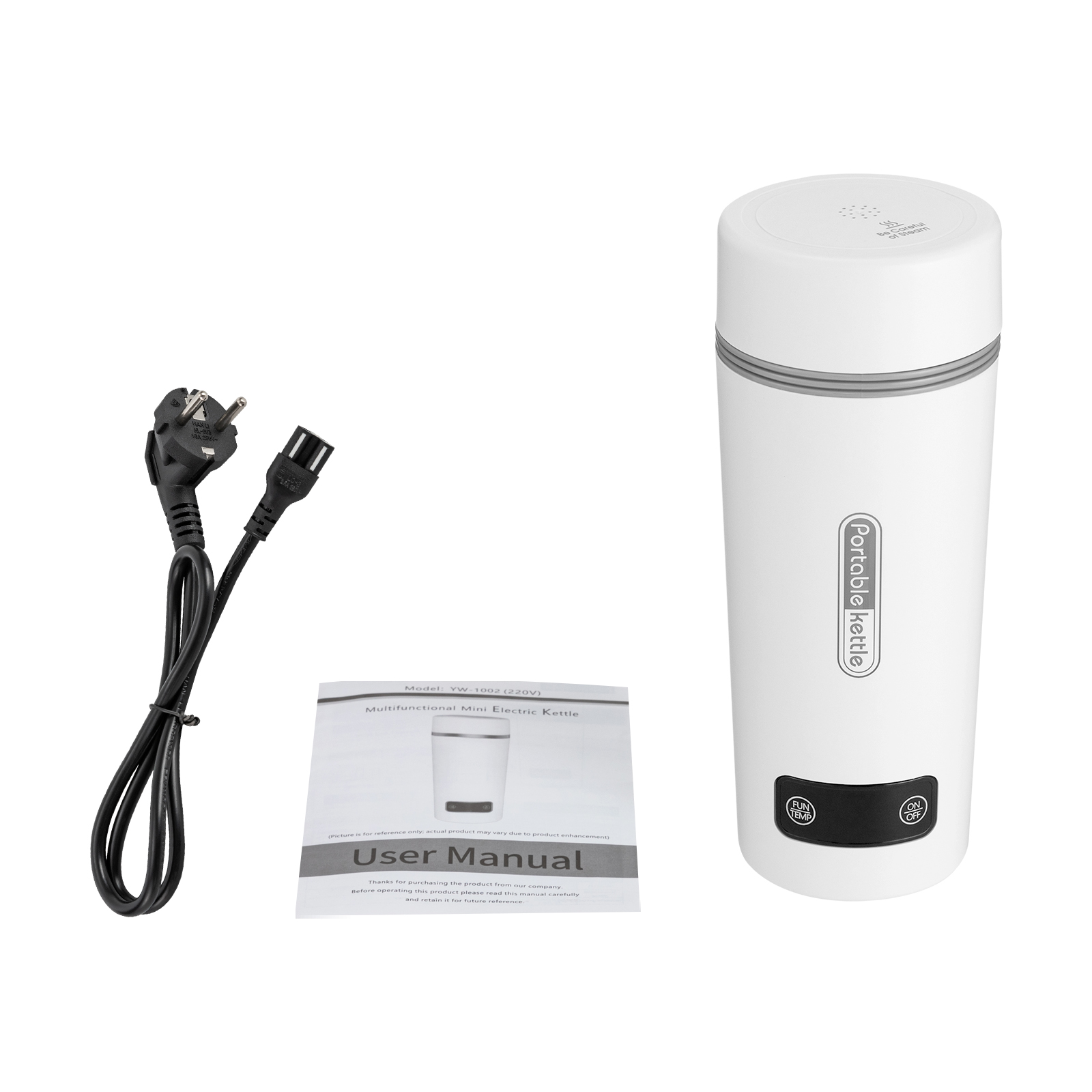 Adjustable temperature ,Stainless steel kettle with automatic shut-off and boil-dry protection , White Adjustable temperature ,Stainless steel kettle with automatic shut-off and boil-dry protection , White
