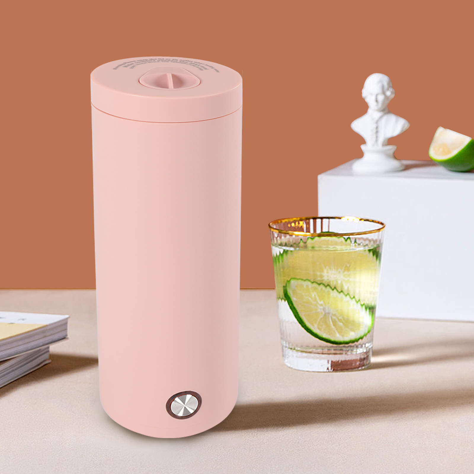 Small Portable Kettle, 400ml Travel Kettle, Small Portable Electric Kettle, Mini Electric Kettle for Tea, Milk, Coffee, Pink