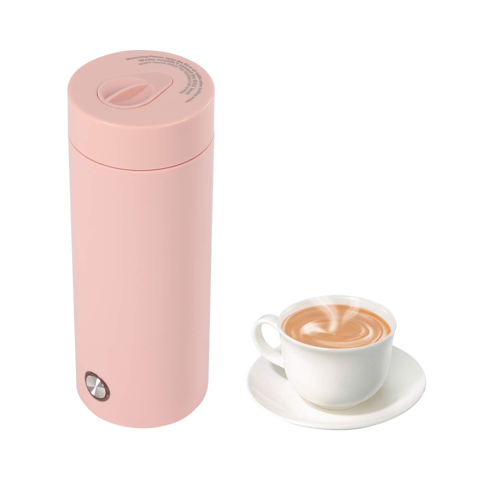 Small Portable Kettle, 400ml Travel Kettle, Small Portable Electric Kettle, Mini Electric Kettle for Tea, Milk, Coffee, Pink