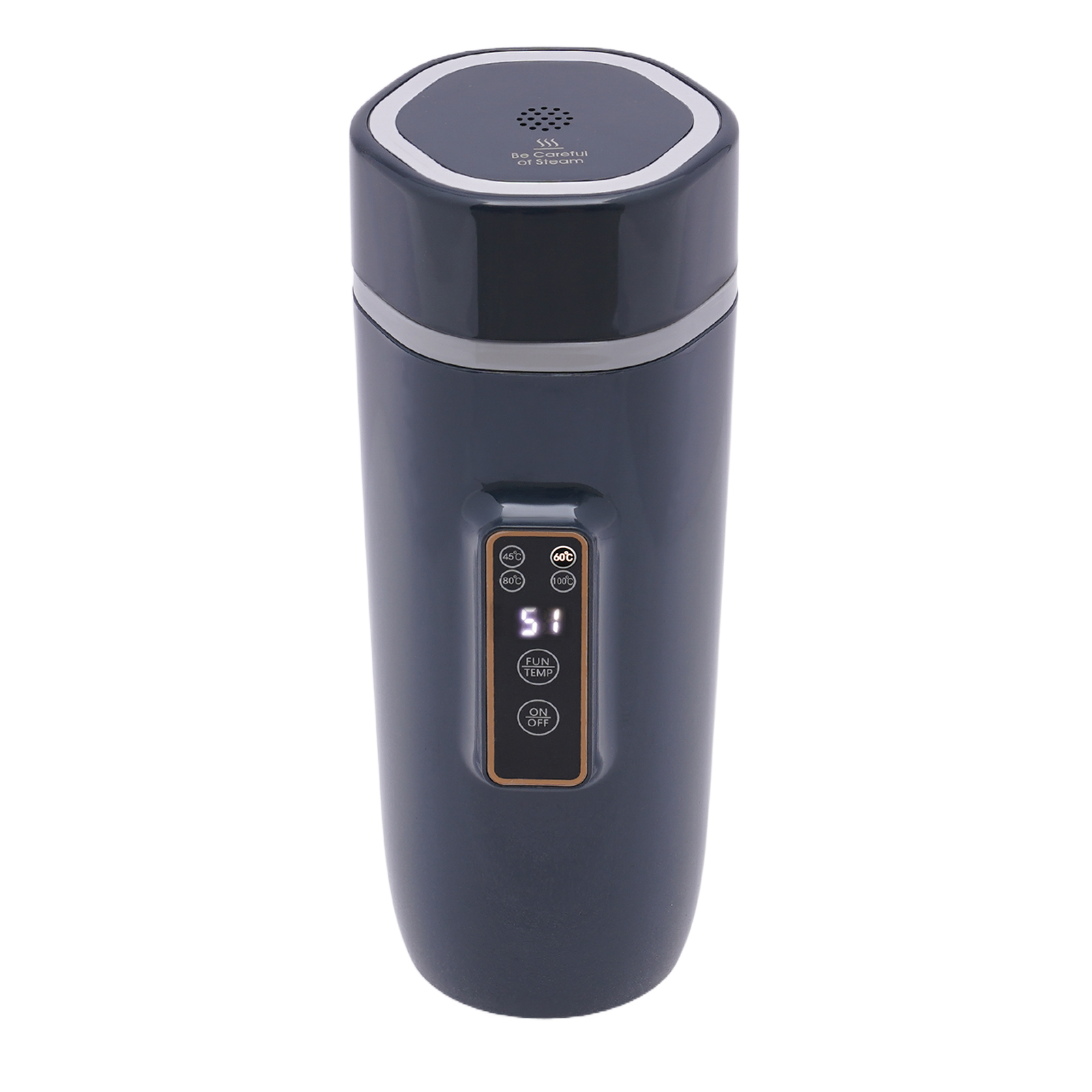 Portable Electric Kettle Travel Boiler 220v 350ml Fast Boiler Double Stainless Steel Thermos For Milk Coffee And Tea 300w Black