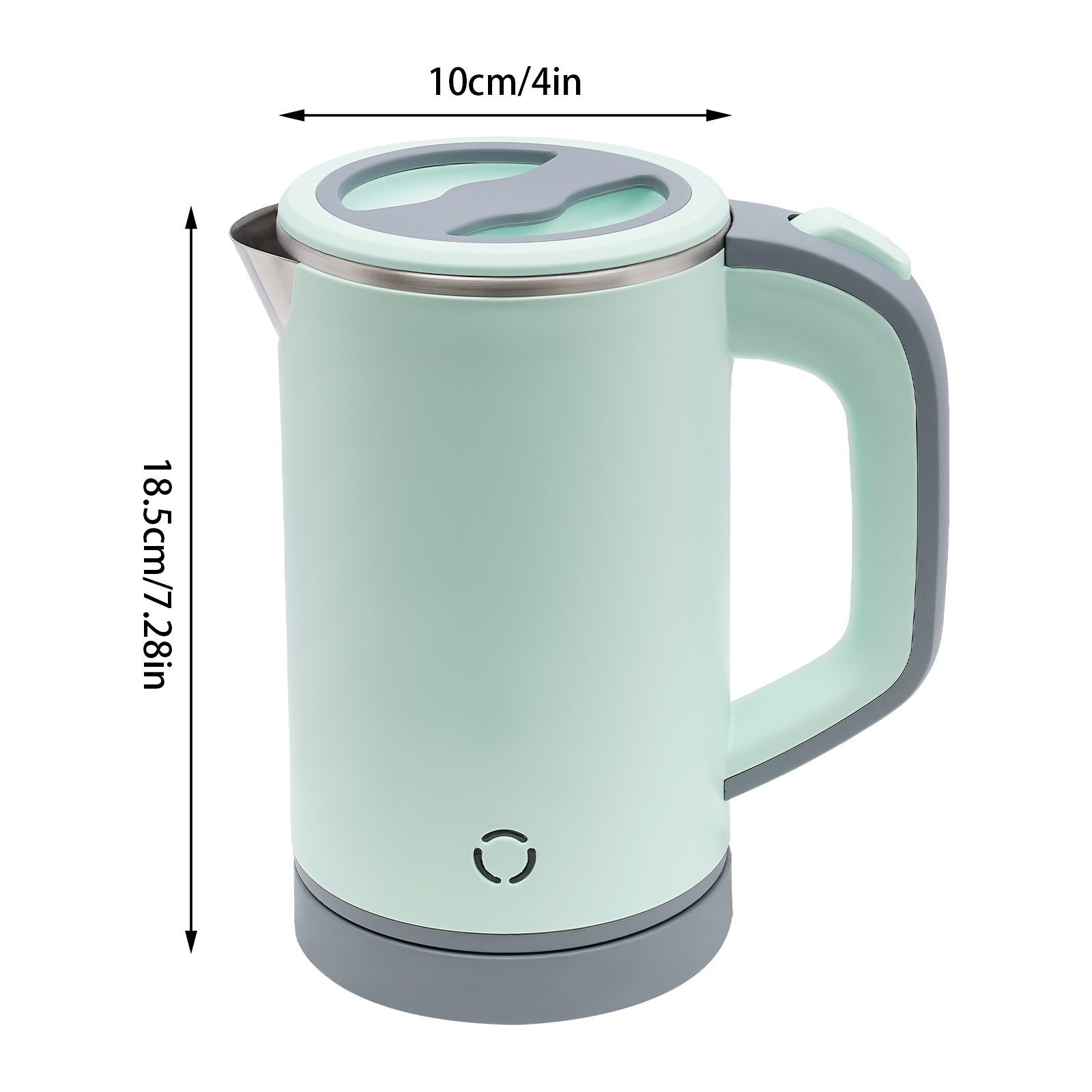800ML Travel Kettle, Portable Kettle Mini Kettle, Stainless Steel Travel Kettle (Green)