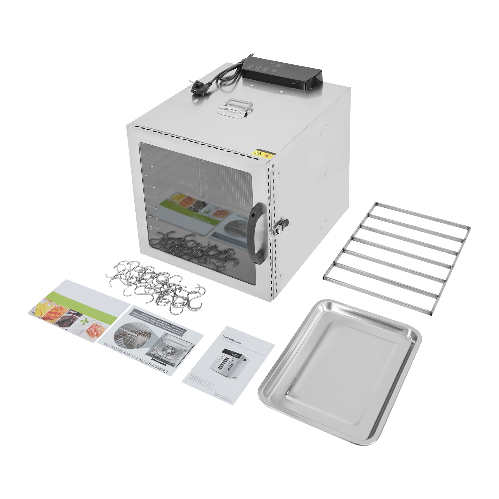 Food Dehydrator, Drying Cabinet, Stainless Steel Food Dehydrator for Beef Steaks, Sausages, Jerky