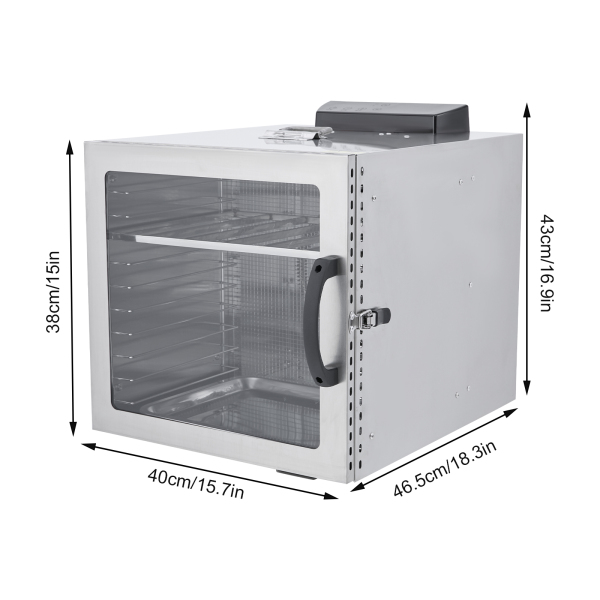 Food Dehydrator, Drying Cabinet, Stainless Steel Food Dehydrator for Beef Steaks, Sausages, Jerky
