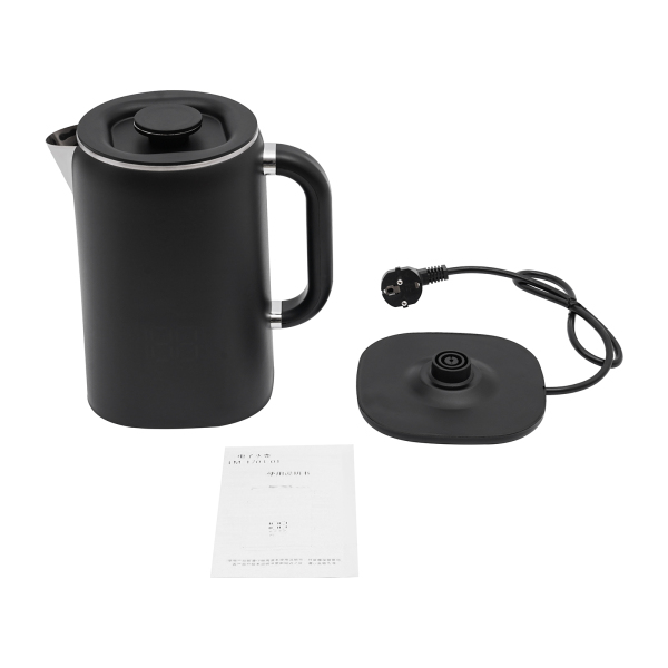 Electric kettle, Electric kettle for boiling water, Capacity: 1.7L, 1500W, 21*14.5*23cm, Black