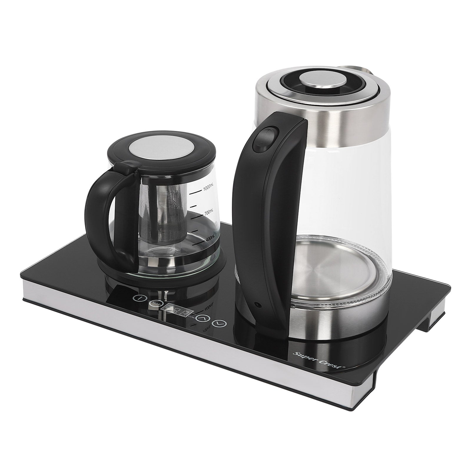 Glass Transparent Double Burner Kettle, Double Burner Electric Kettle for Offices, Hotels, Apartments Glass Transparent Double Burner Kettle, Double Burner Electric Kettle for Offices, Hotels, Apartments