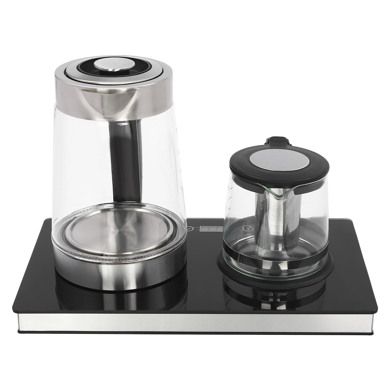 Glass Transparent Double Burner Kettle, Double Burner Electric Kettle  for Offices, Hotels, Apartments